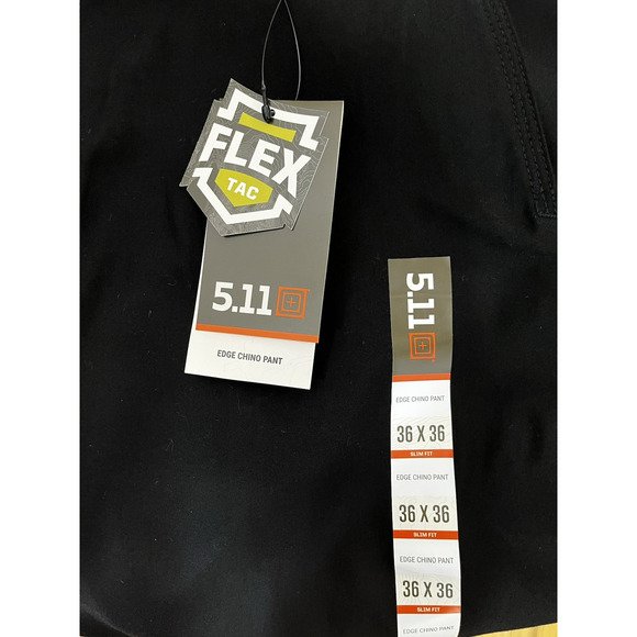 511 Tactical Edge Chino Pants Mens Size 36x36 Slim Fit Flex Tac Black New - Picture 9 of 16